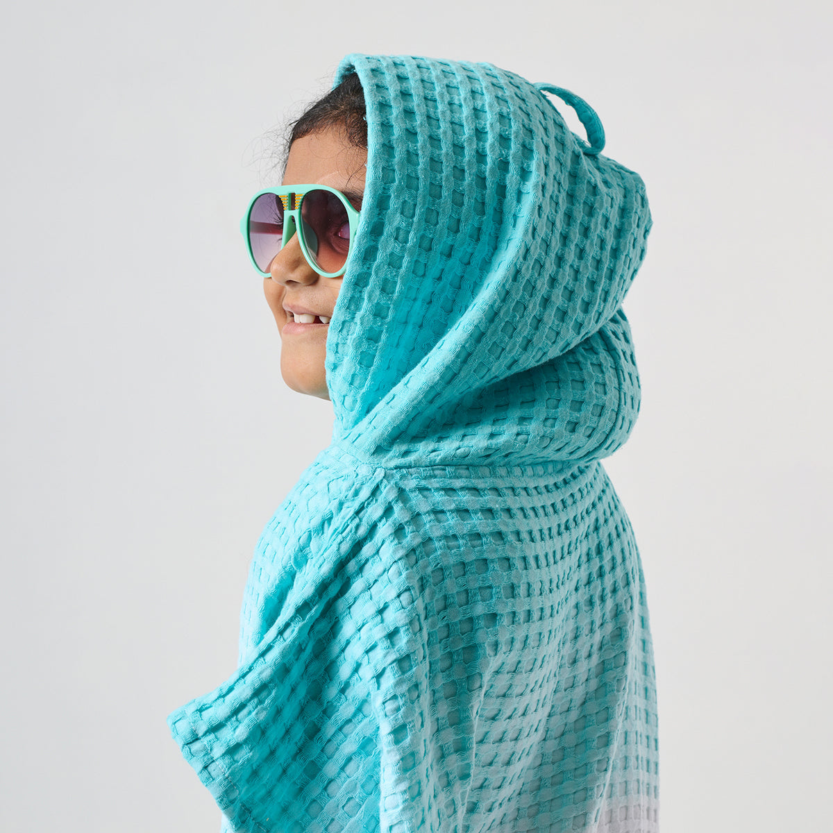 Kids Bath Towel | Poncho Style | Blue
