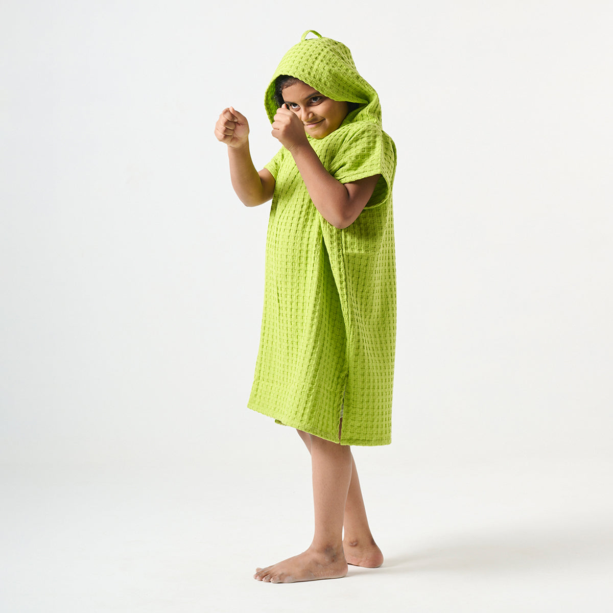 Kids Bath Towel | Poncho Style | Kiwi Green