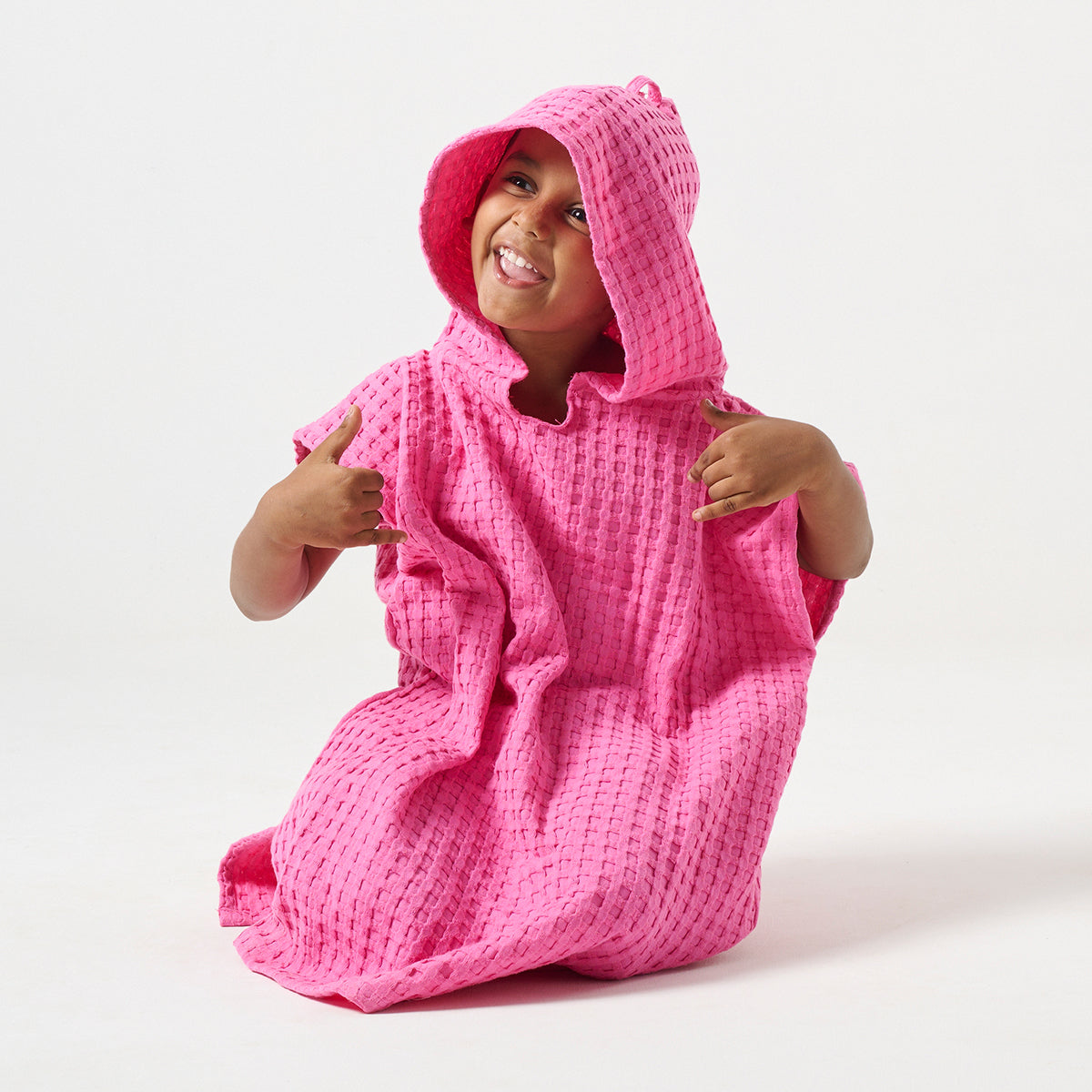 Kids Bath Towel | Poncho Style | Pink