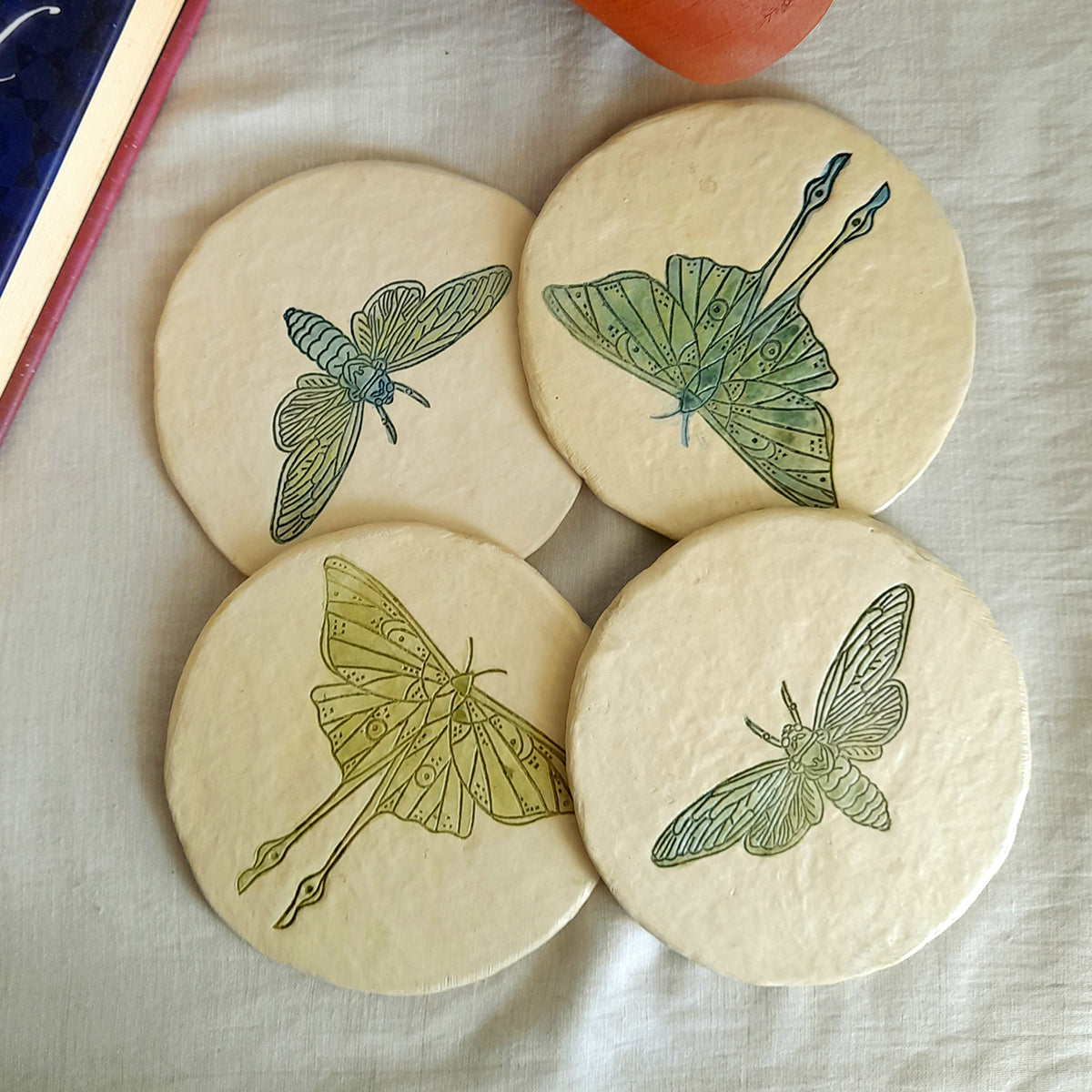 Hawk & Luna Blue Coasters