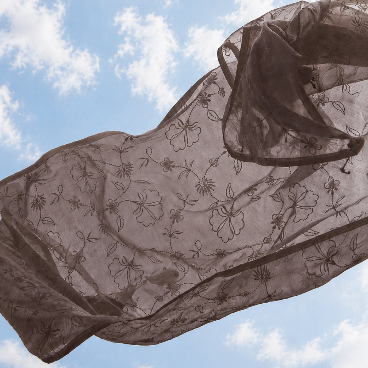 Wildflower Dupatta - Dusty Pink