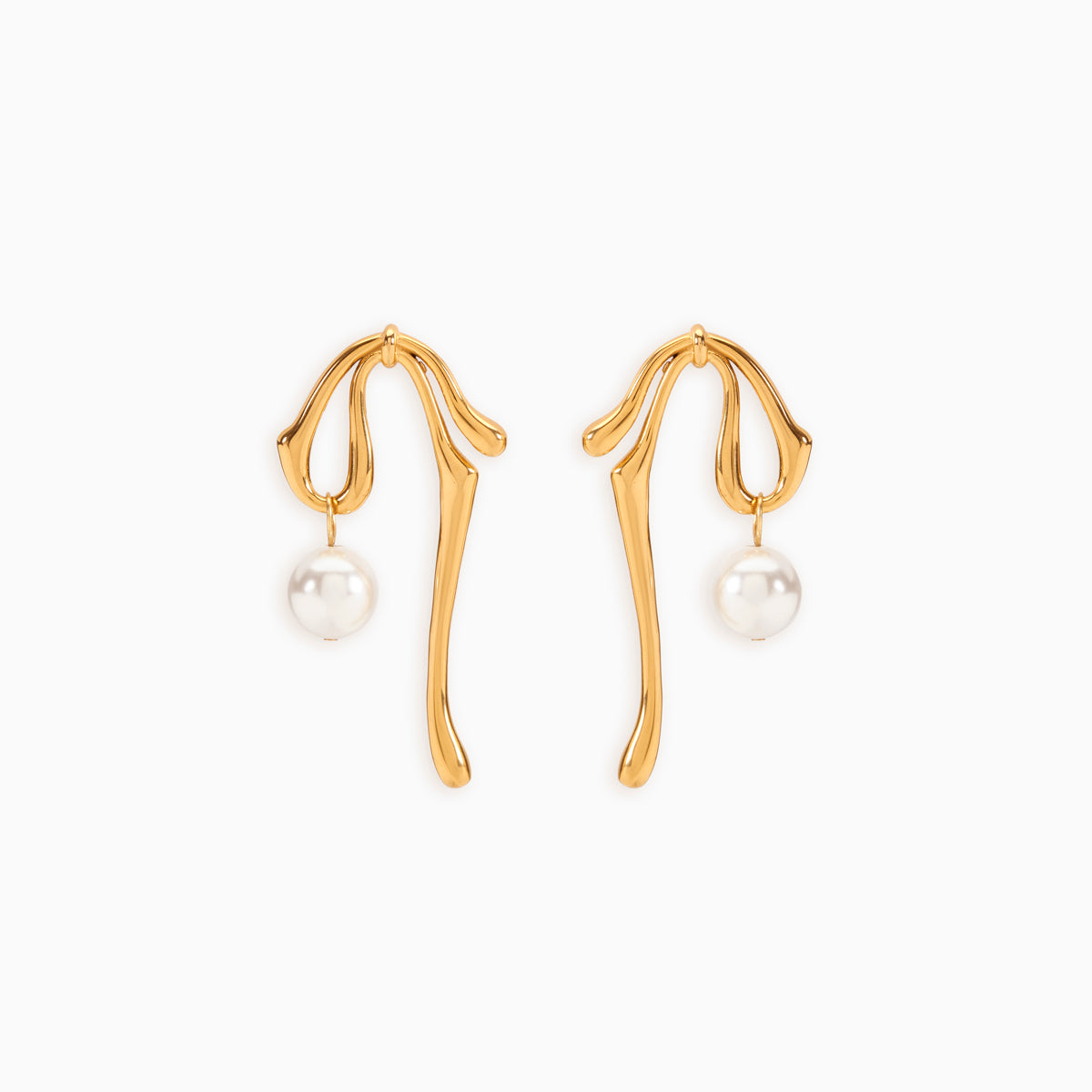 18KT Gold Plated Emme Gold Bow Earings