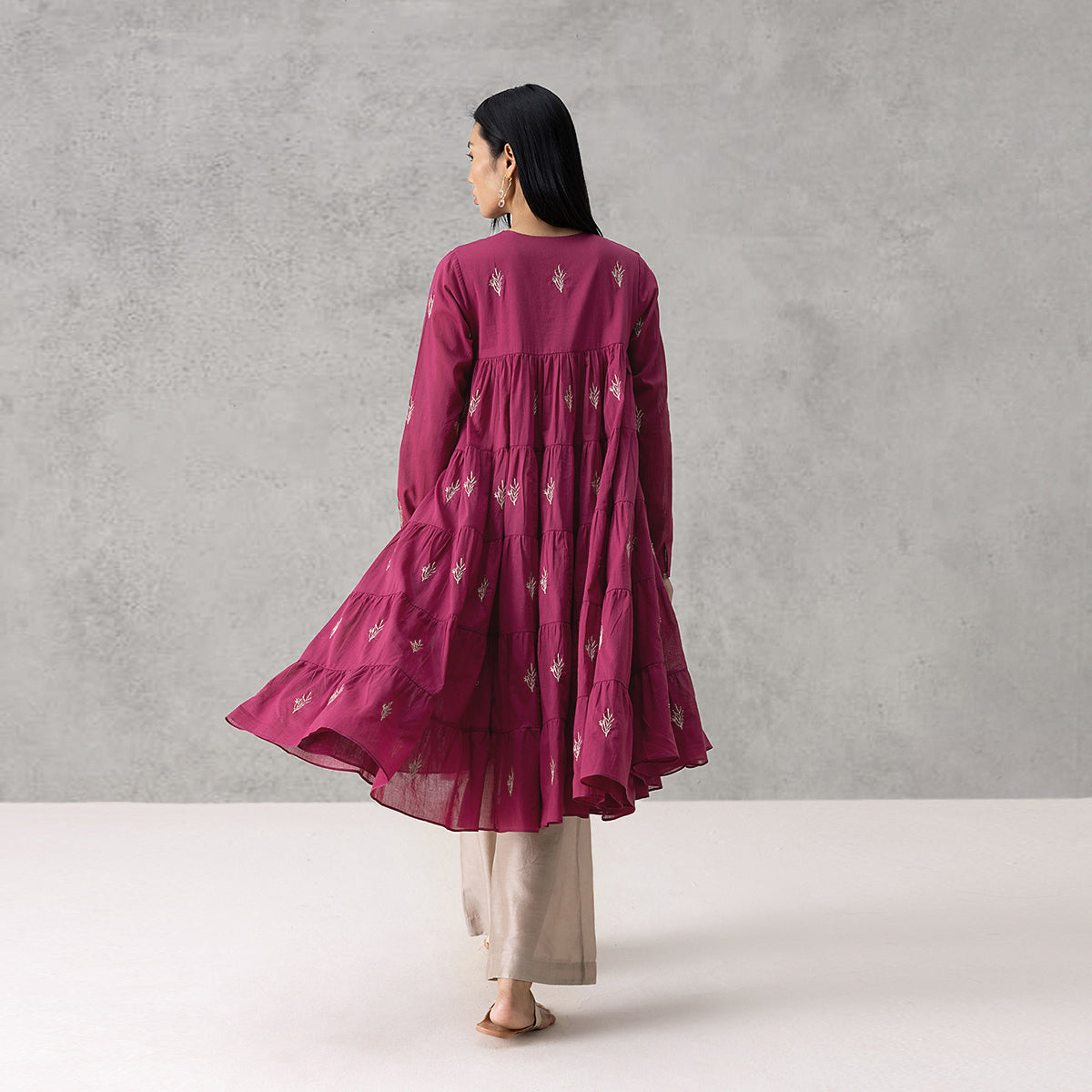 Willow Kurta- Dark Pink