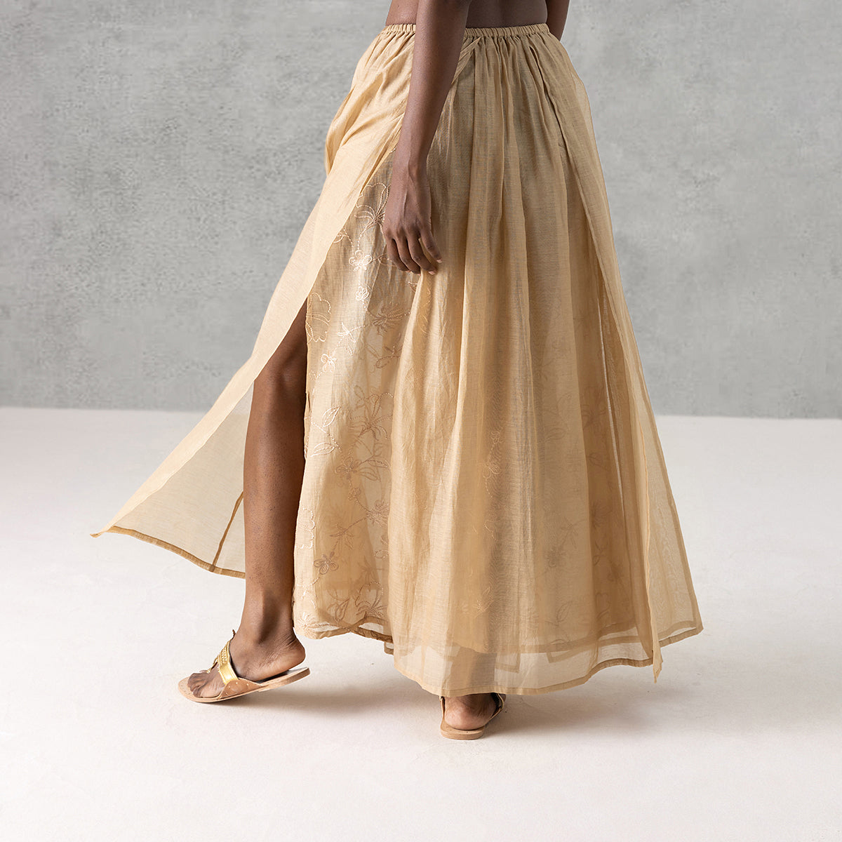 Rosette Skirt - Dull Yellow