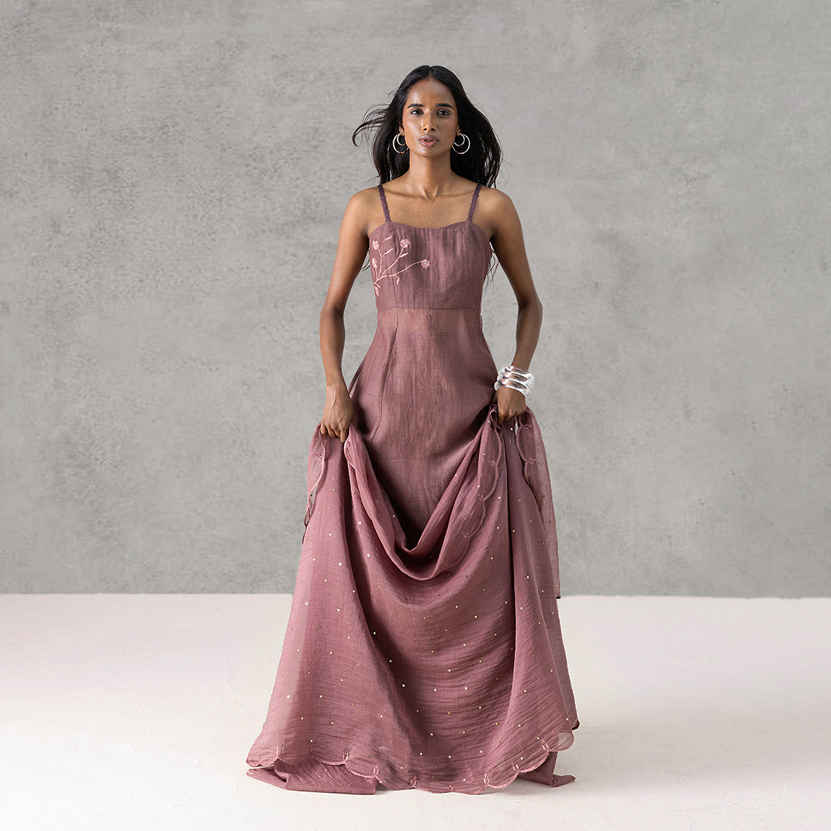 Mist Dupatta - Mauve