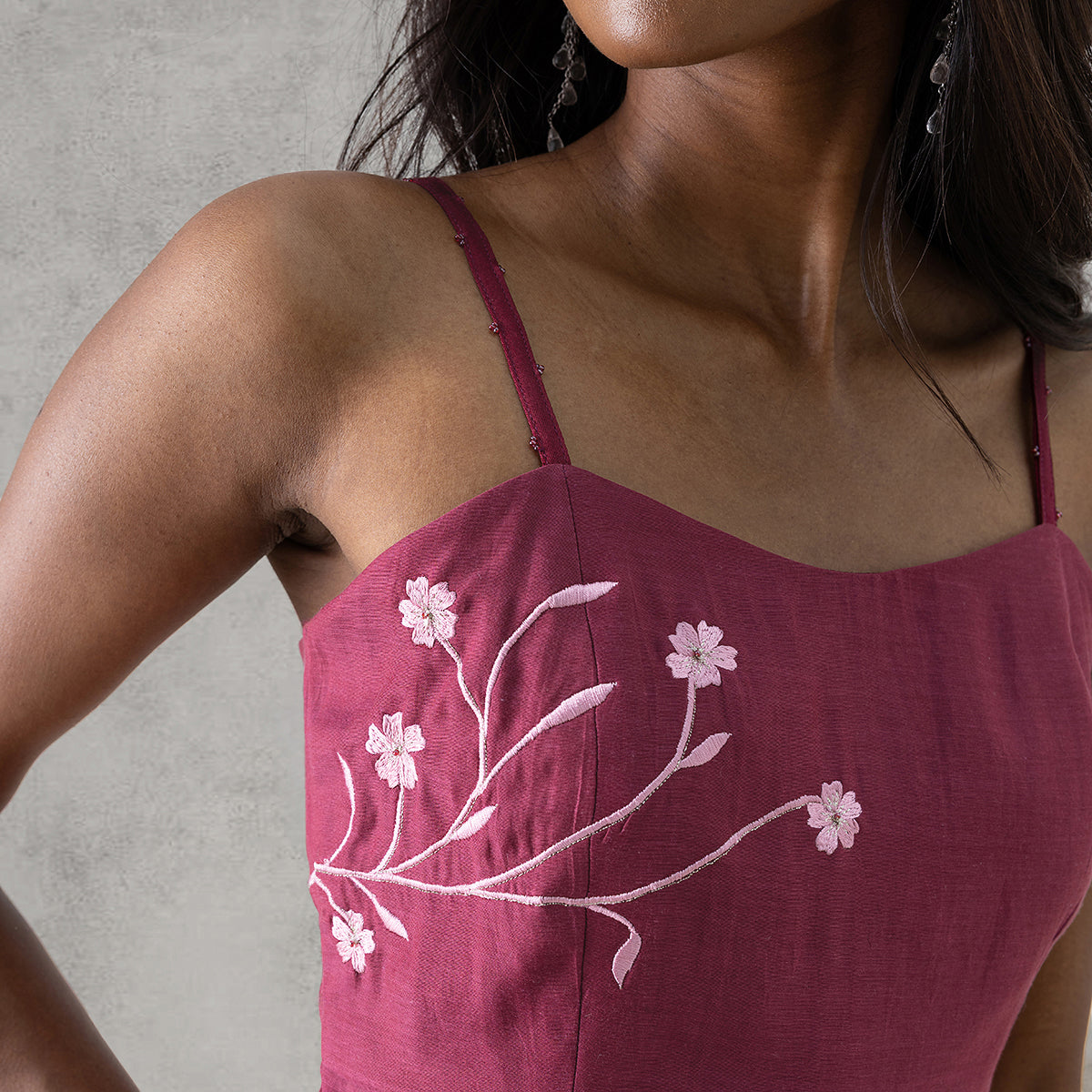 Peony Kurta - Dark Pink