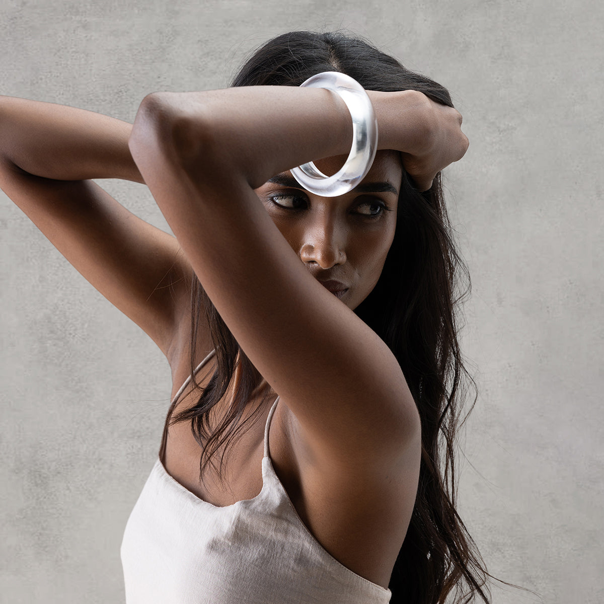 Dew Drop Bangle Set of 2- Clear