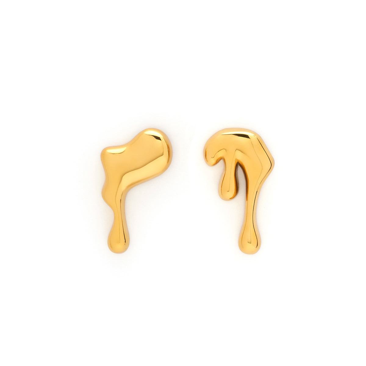 18KT Gold Plated Drip Of Love Studs Earings
