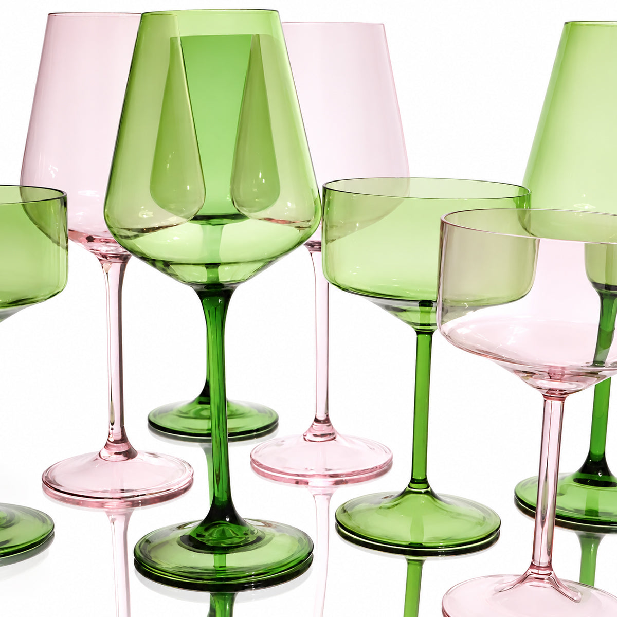 Willow Wine Glass (Set of 4) - Green