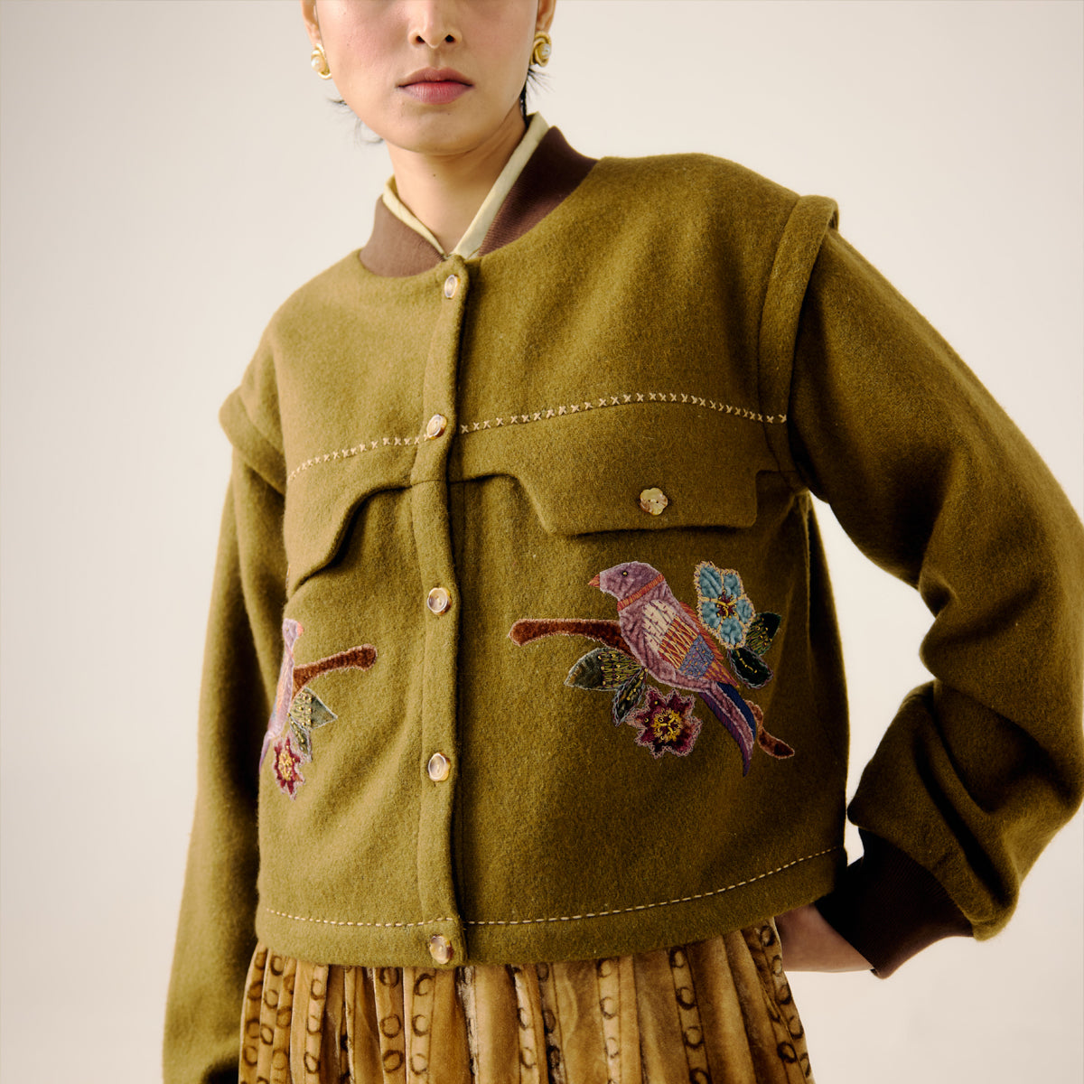 Parrot Emb. Bert Jacket