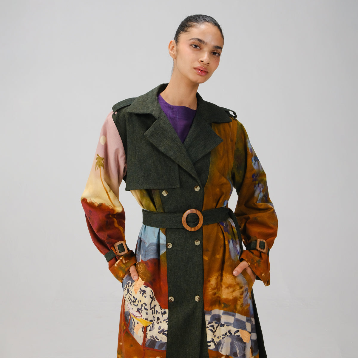 Lakeside Denim Trench Set