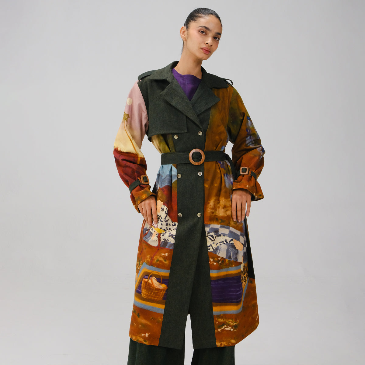 Lakeside Denim Trench Set