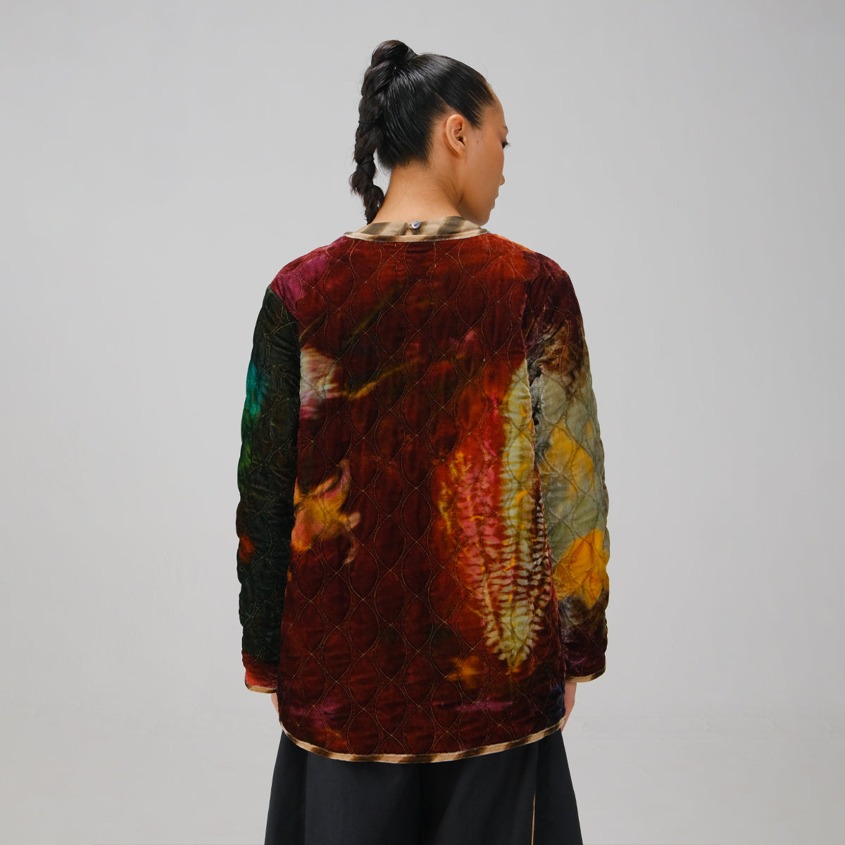 X-Ray Collarless Quilted Jacket