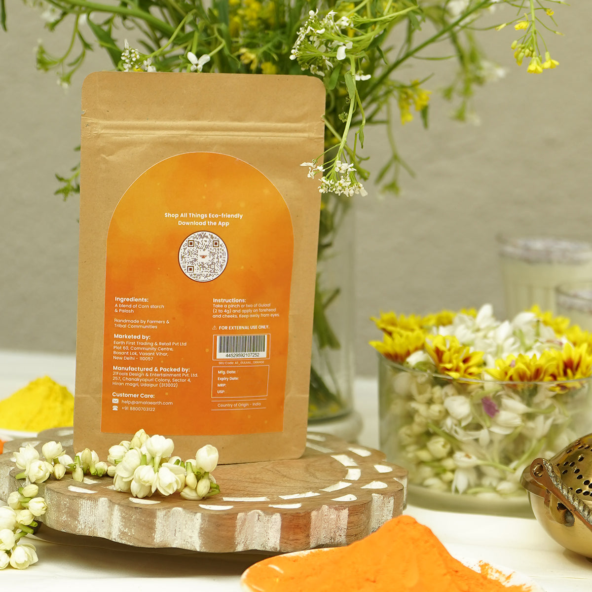 Natural Herbal Gulaal | Orange | 100 g