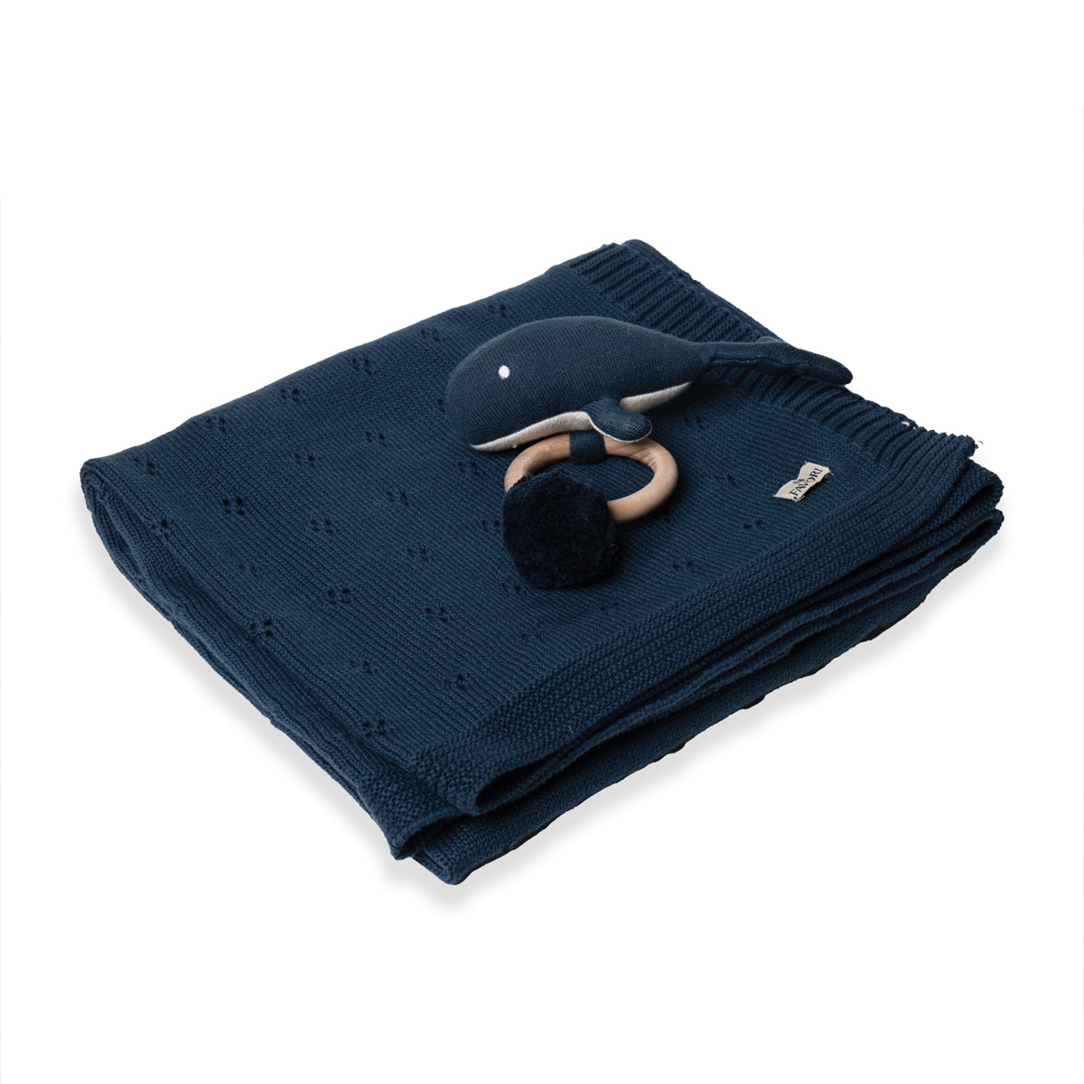 Baby Blanket with Fish Rattle