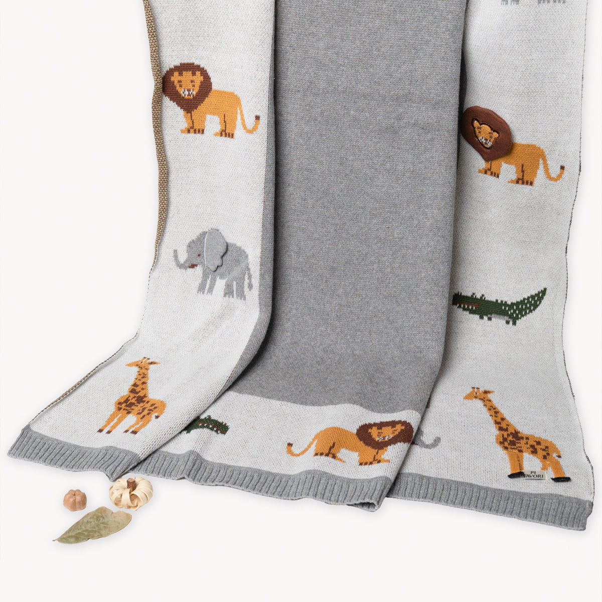 Baby Blanket Jungle Safari Design with 3D Elements