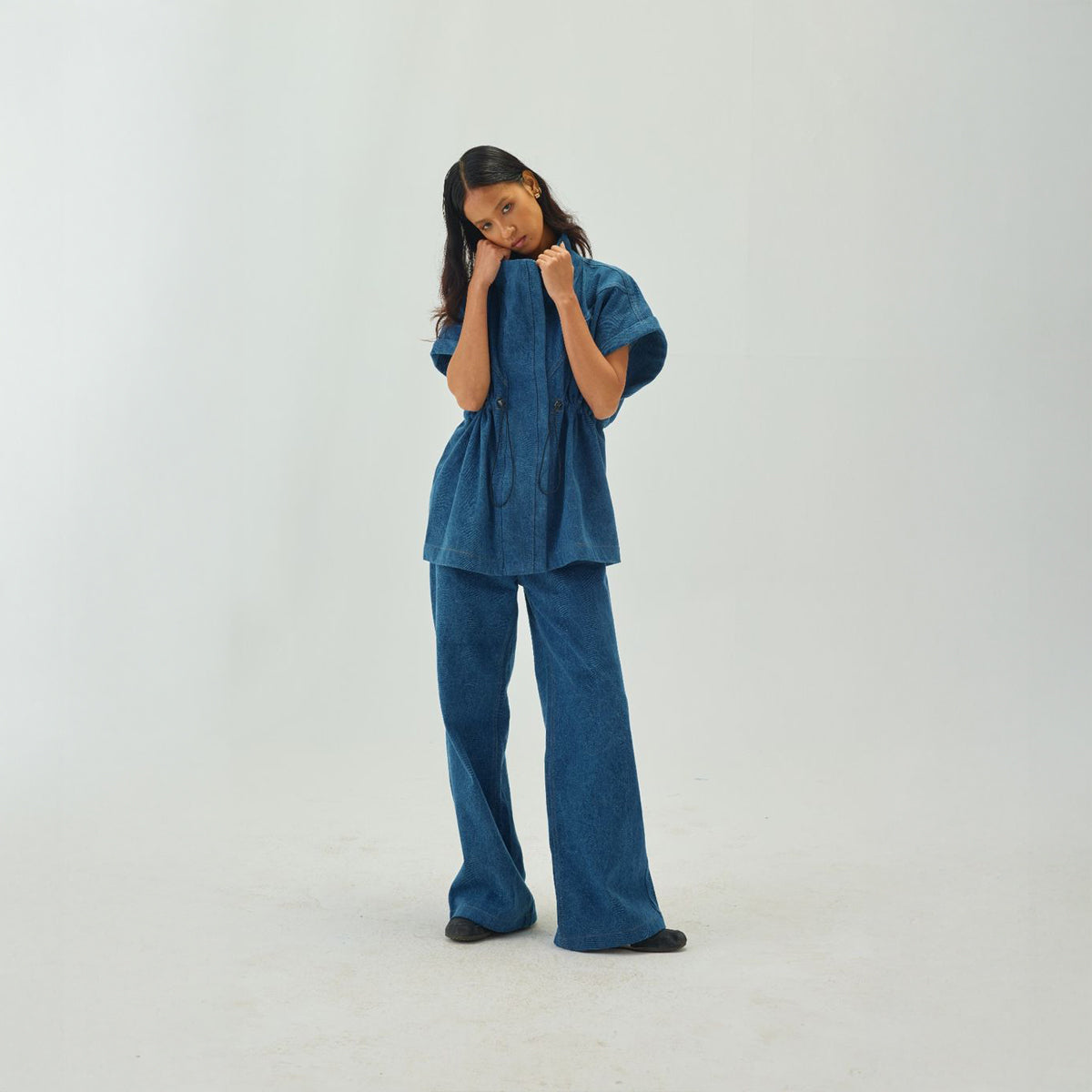 Oversized Sleeveless Denim Jacket | Blue