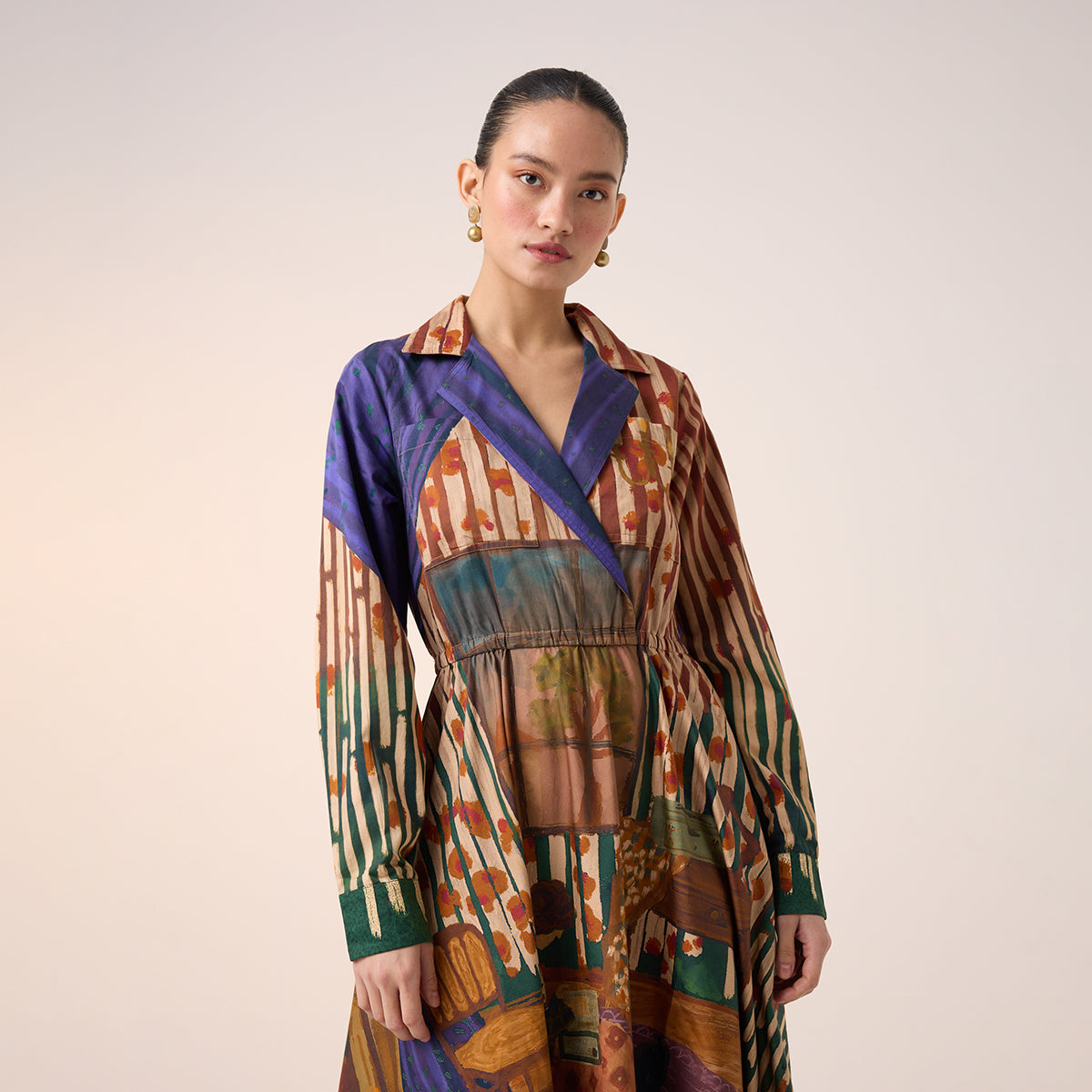 Print Blocked Dress (Home Alone)