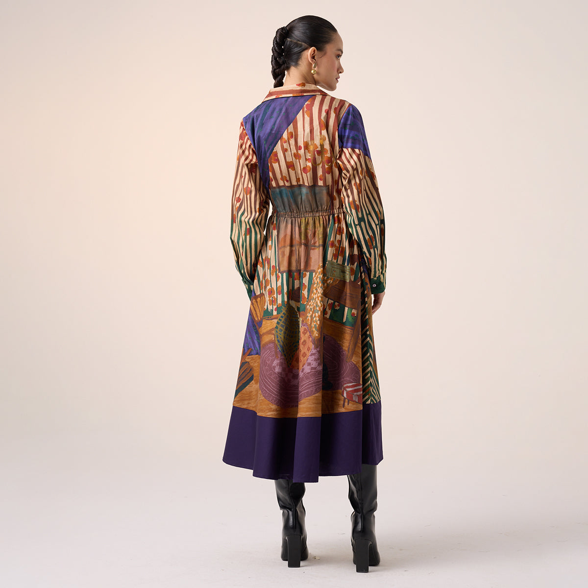 Print Blocked Dress (Home Alone)