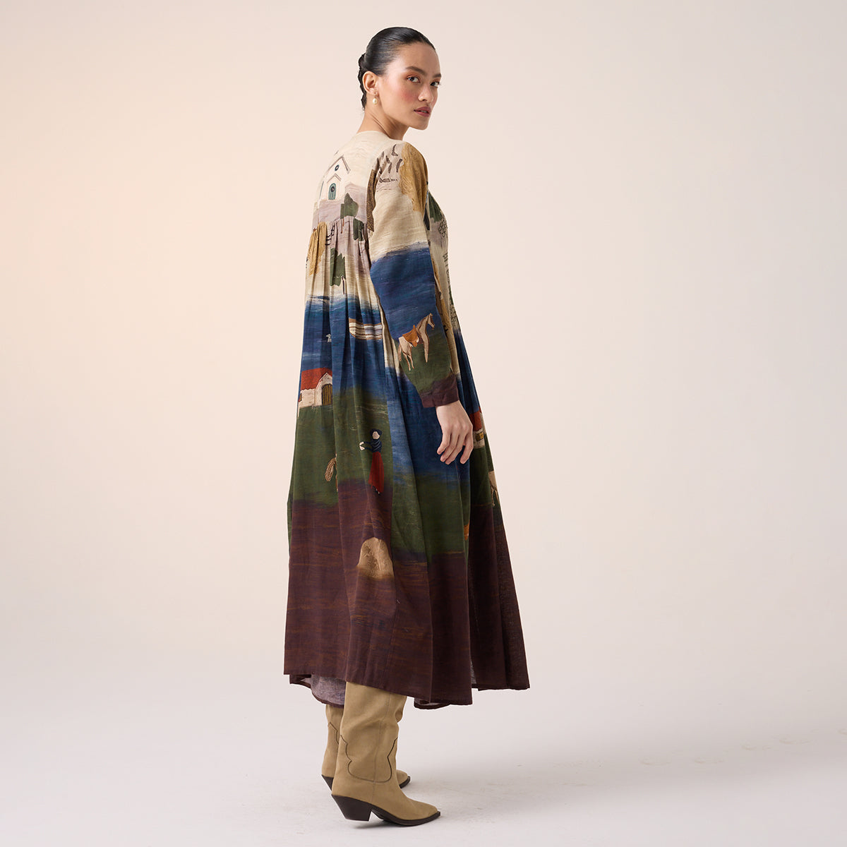 Frida Dress (Village Print)