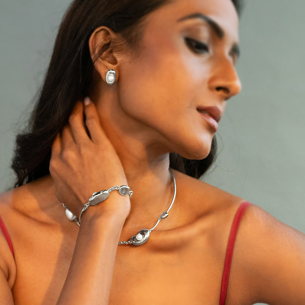 Cosmos Bracelet Chrome.(Set Of 1)