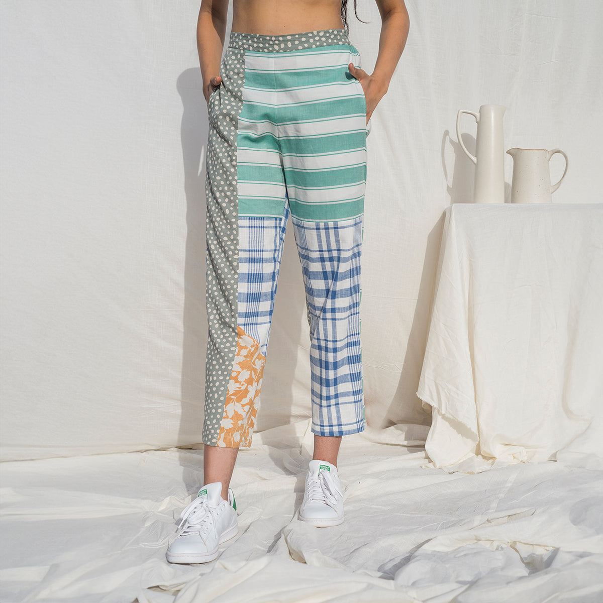 Jade Patchwork Pants