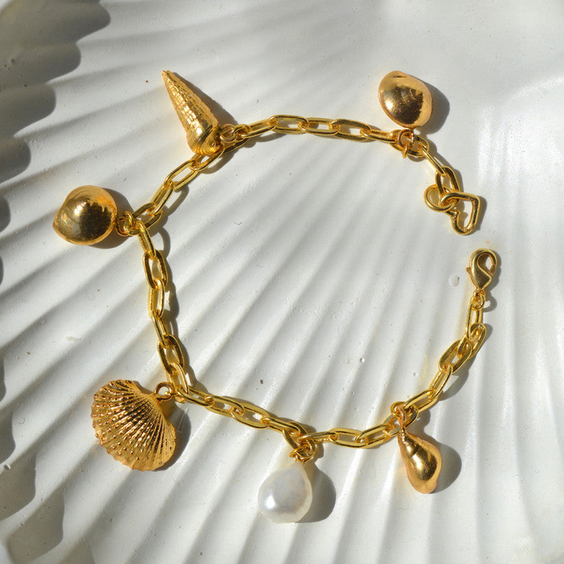 Real Shell Bracelet | Gold Plated
