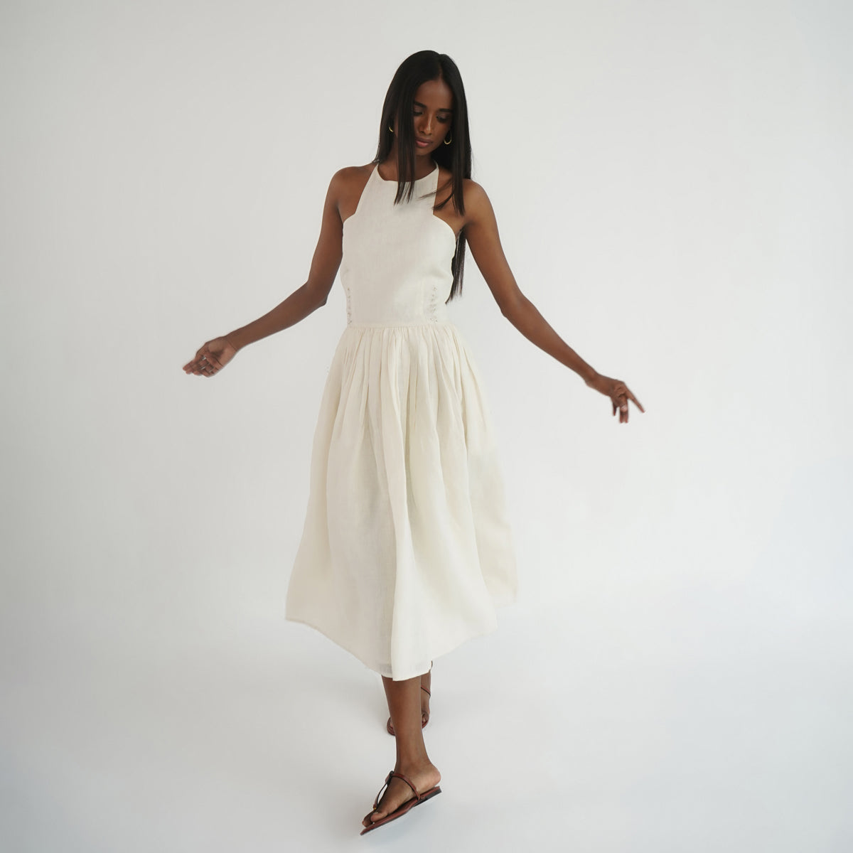 Titli Halter Dress - Ivory