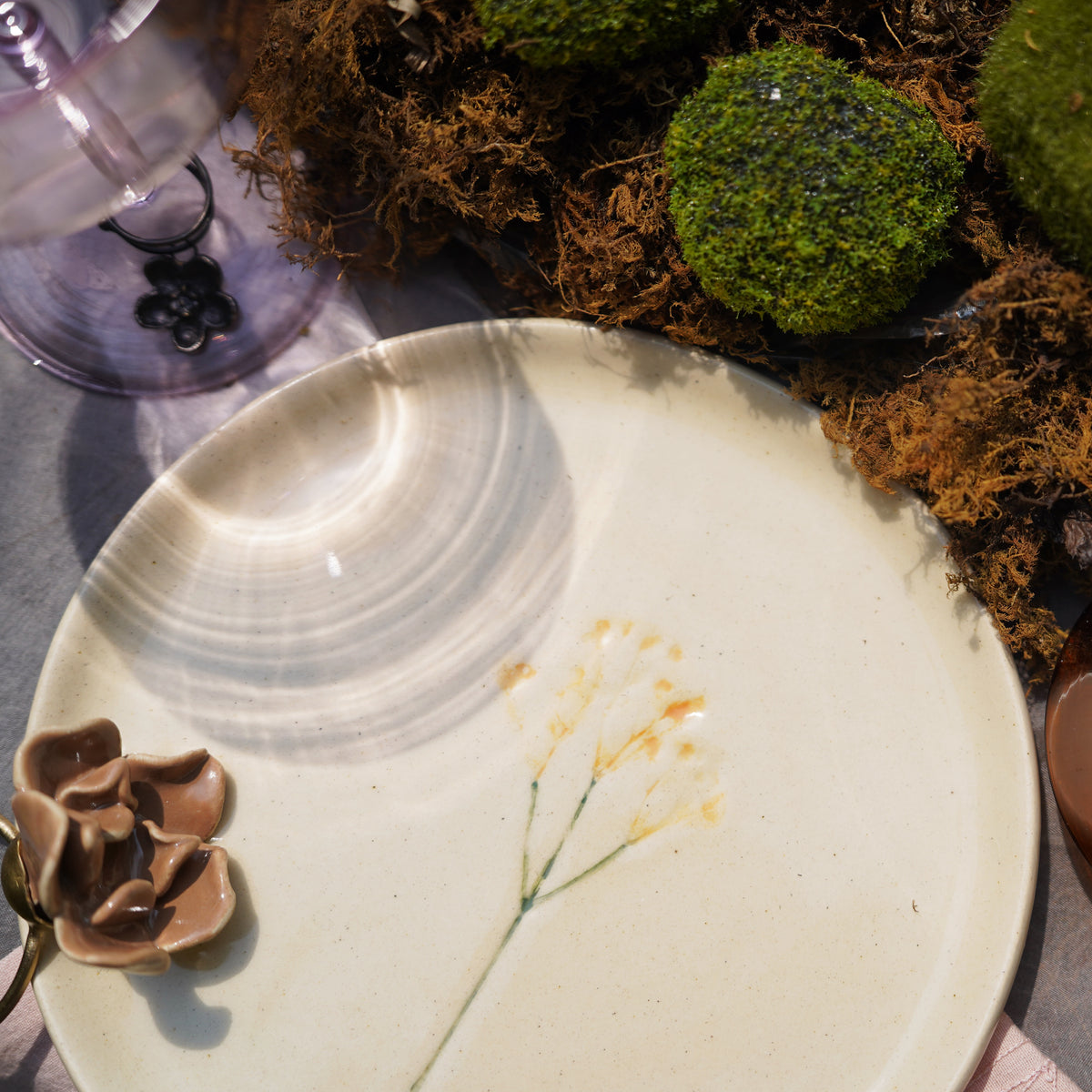 Meadow Qurter Plate - Ivory