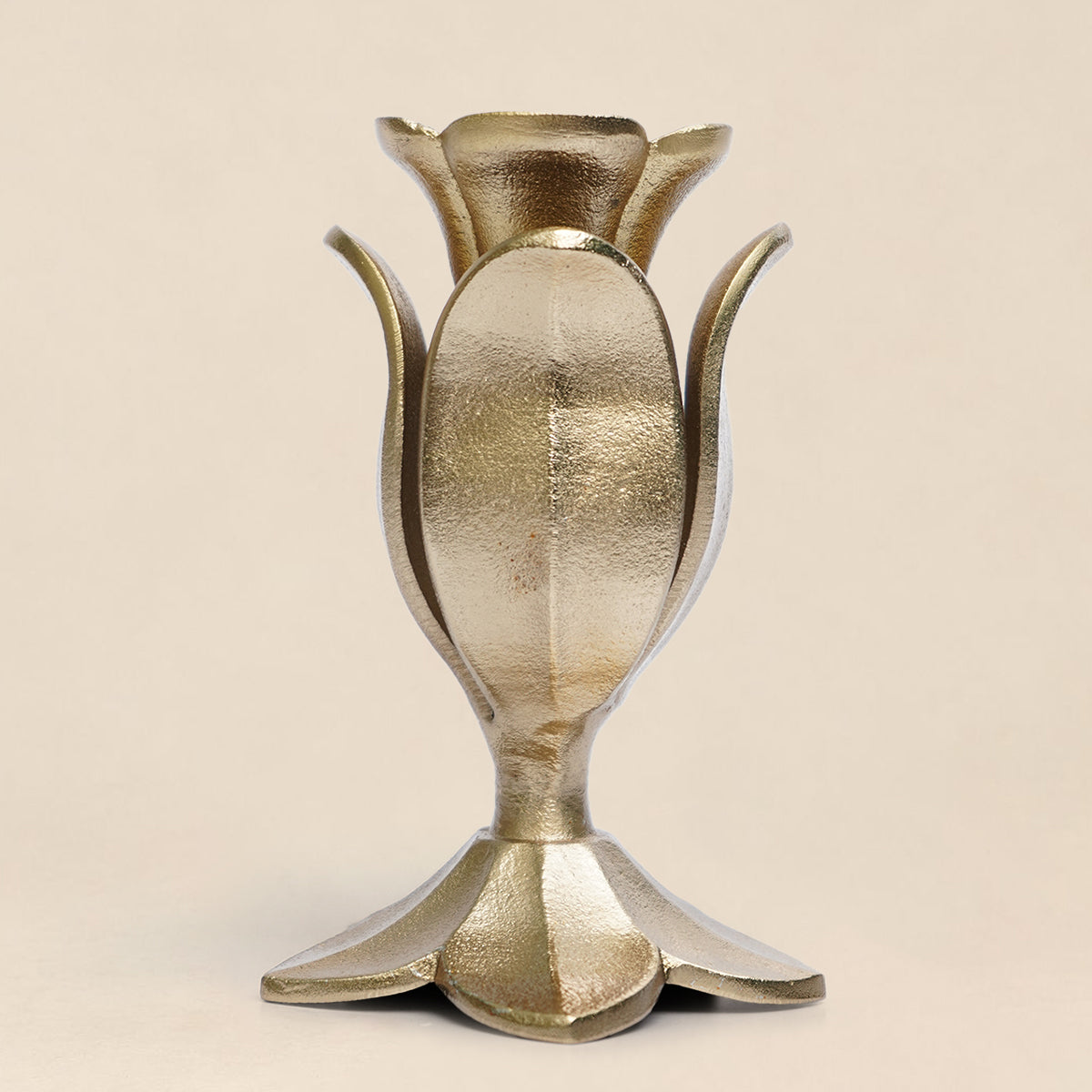 Floret Candle Holder - Antique Gold