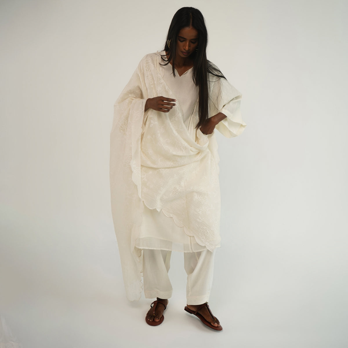 Choga Kurta - Ivory