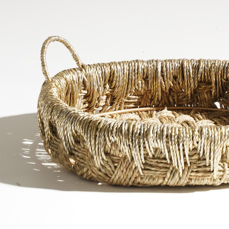 Serving Tray | Brown & Gold