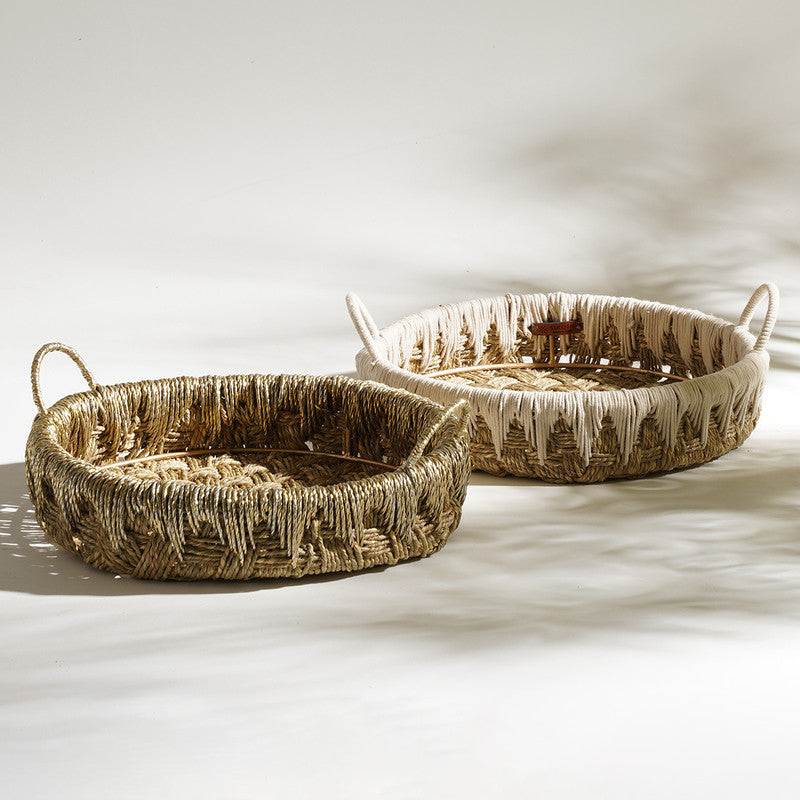 Serving Tray | Brown & Gold