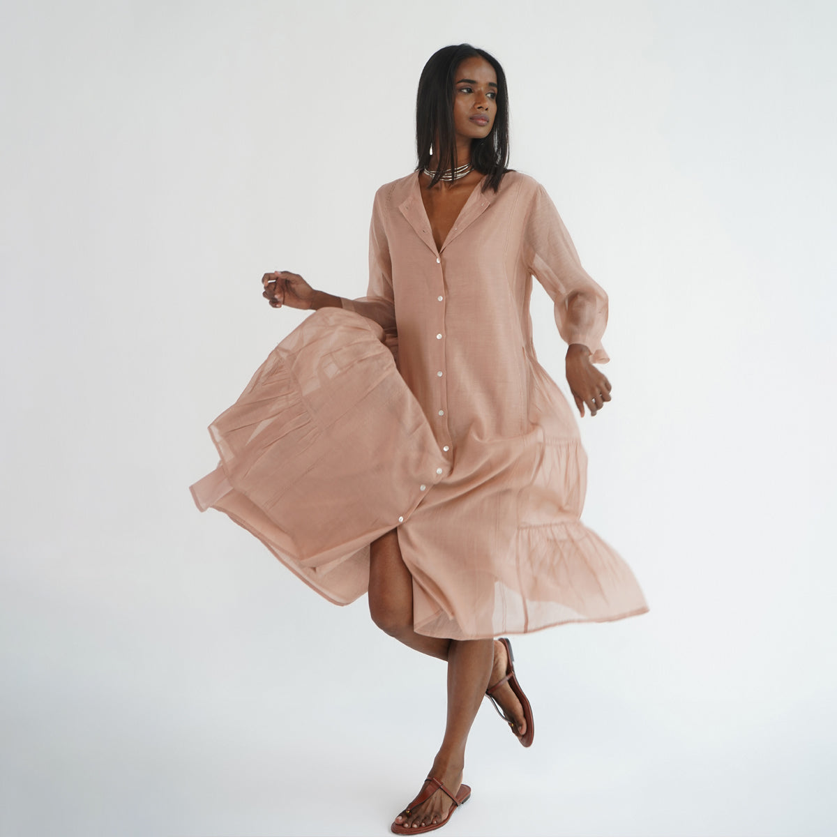 Noon Kurta - Dusty Pink