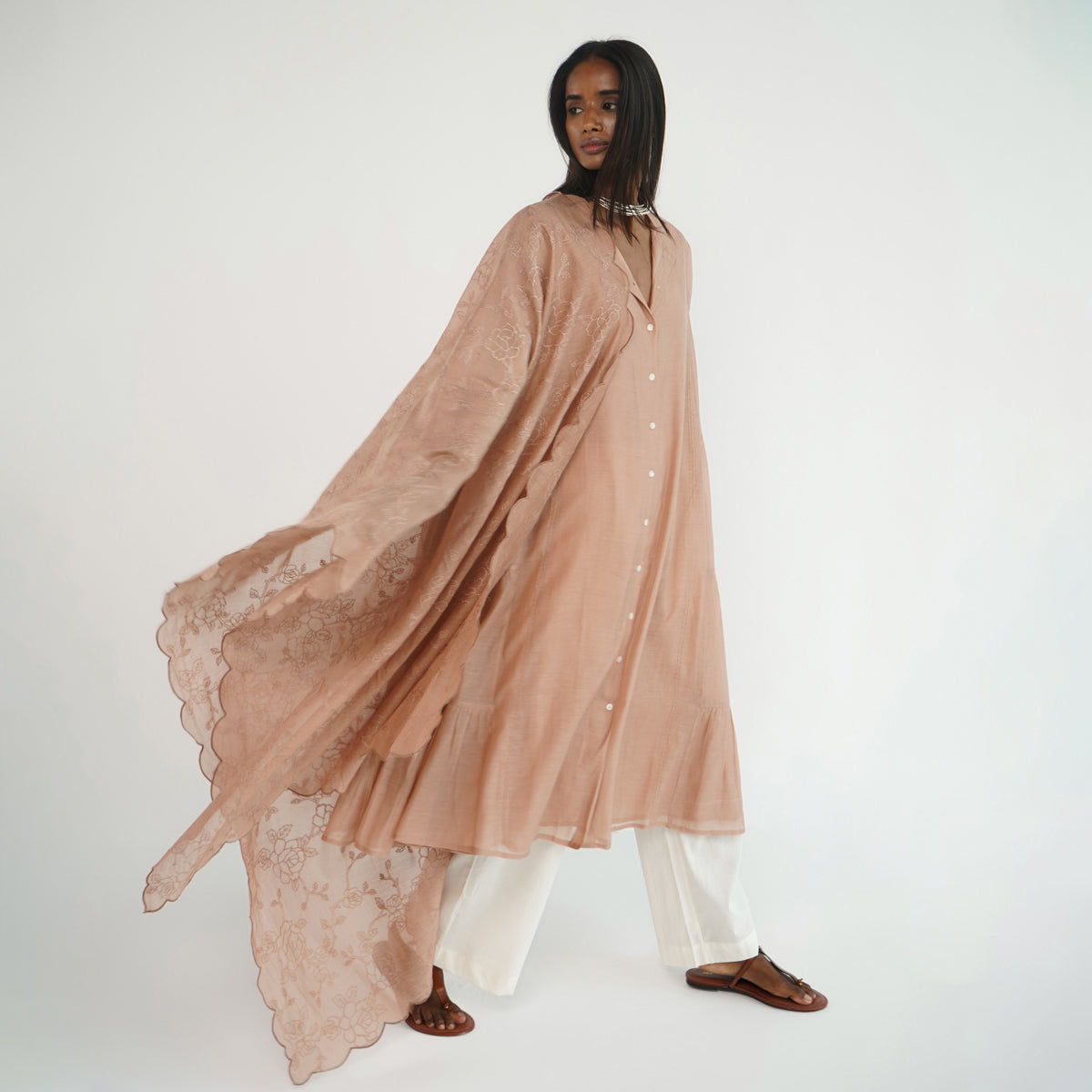 Noon Kurta - Dusty Pink