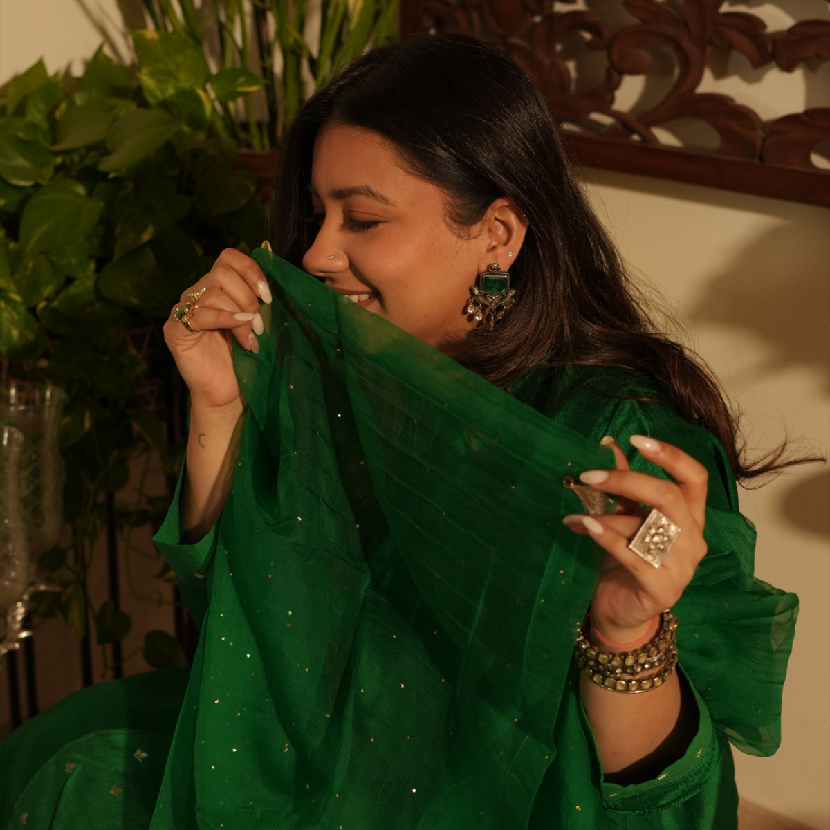 Zoya Kurta Set Emerald Green