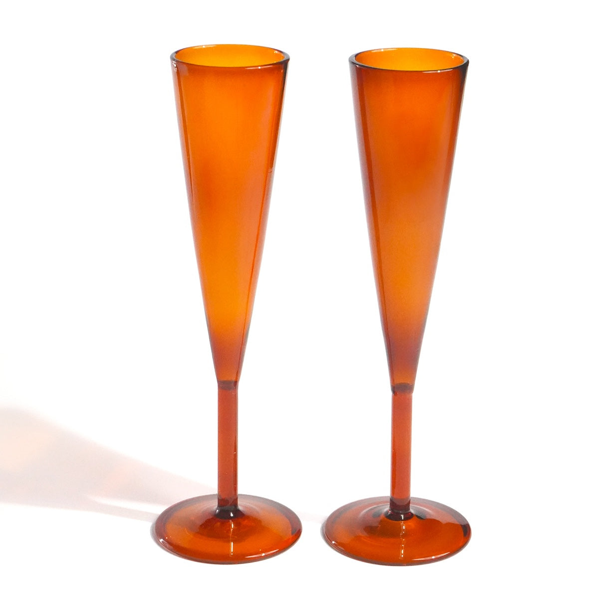 Gleam Champagne Flute (Set of 2) - Amber