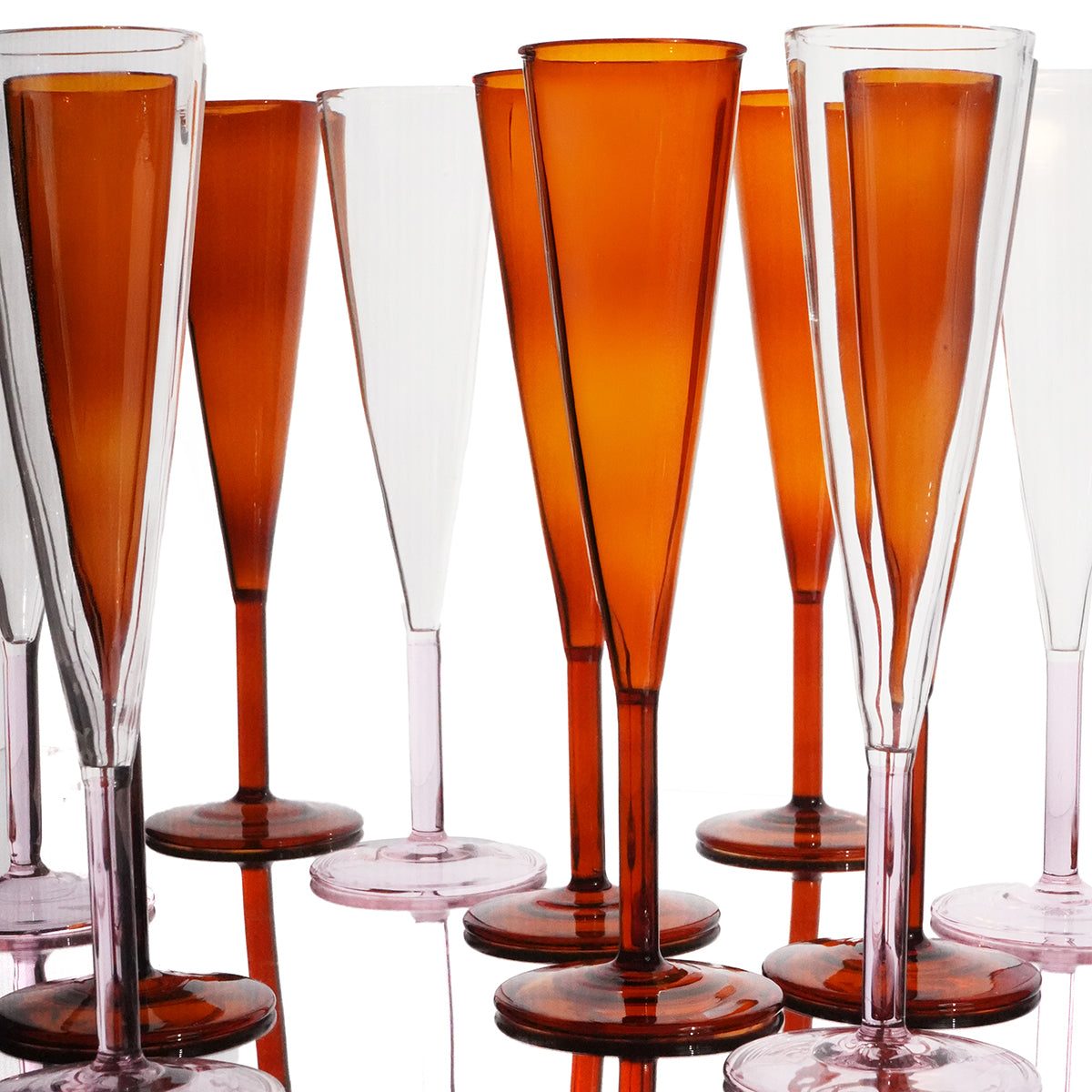 Gleam Champagne Flute (Set of 6) - Pink