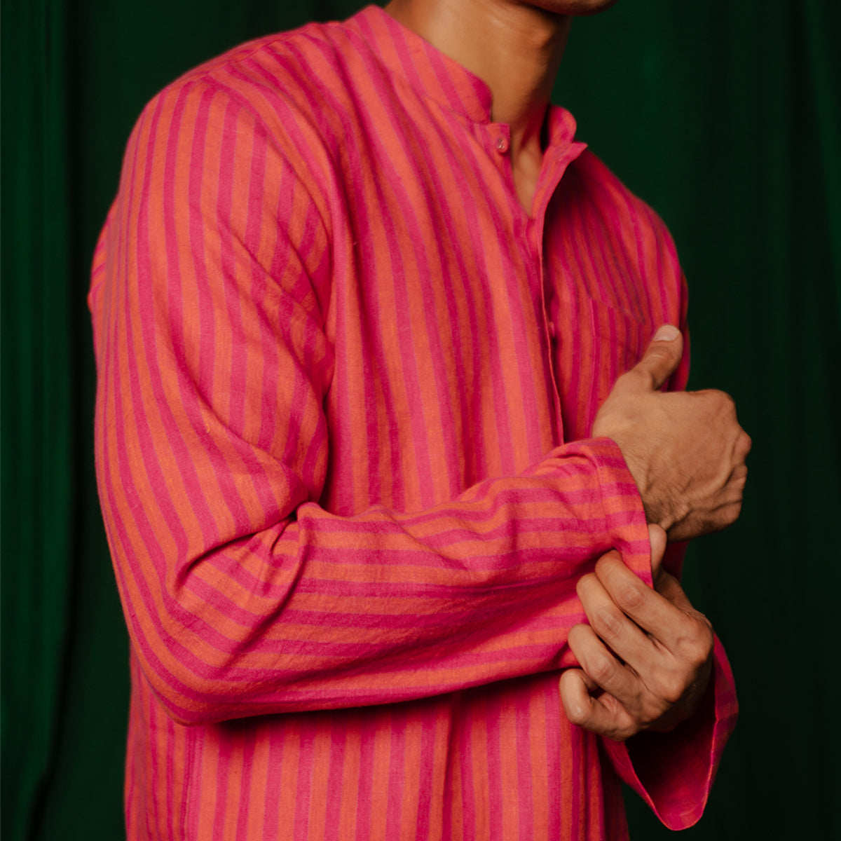 Coral Linen Men's Kurta Set