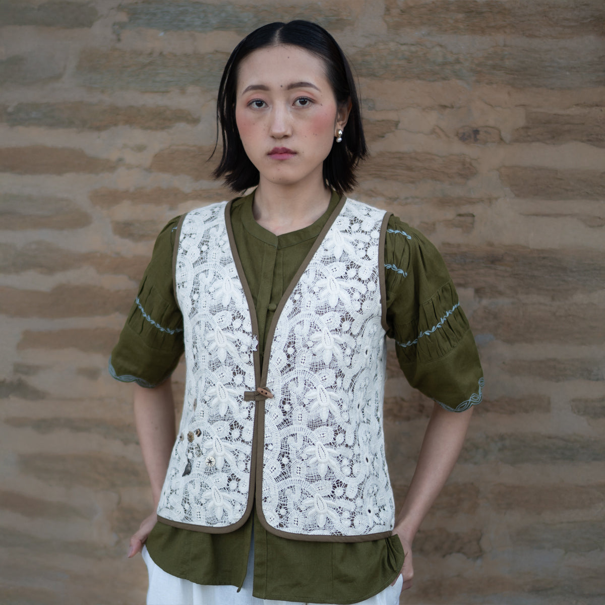 White Thread Vest