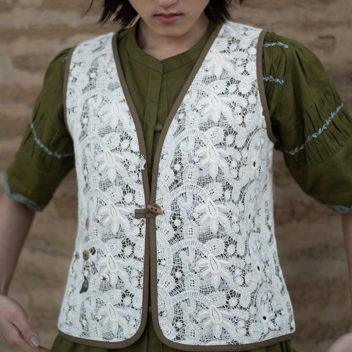 White Thread Vest