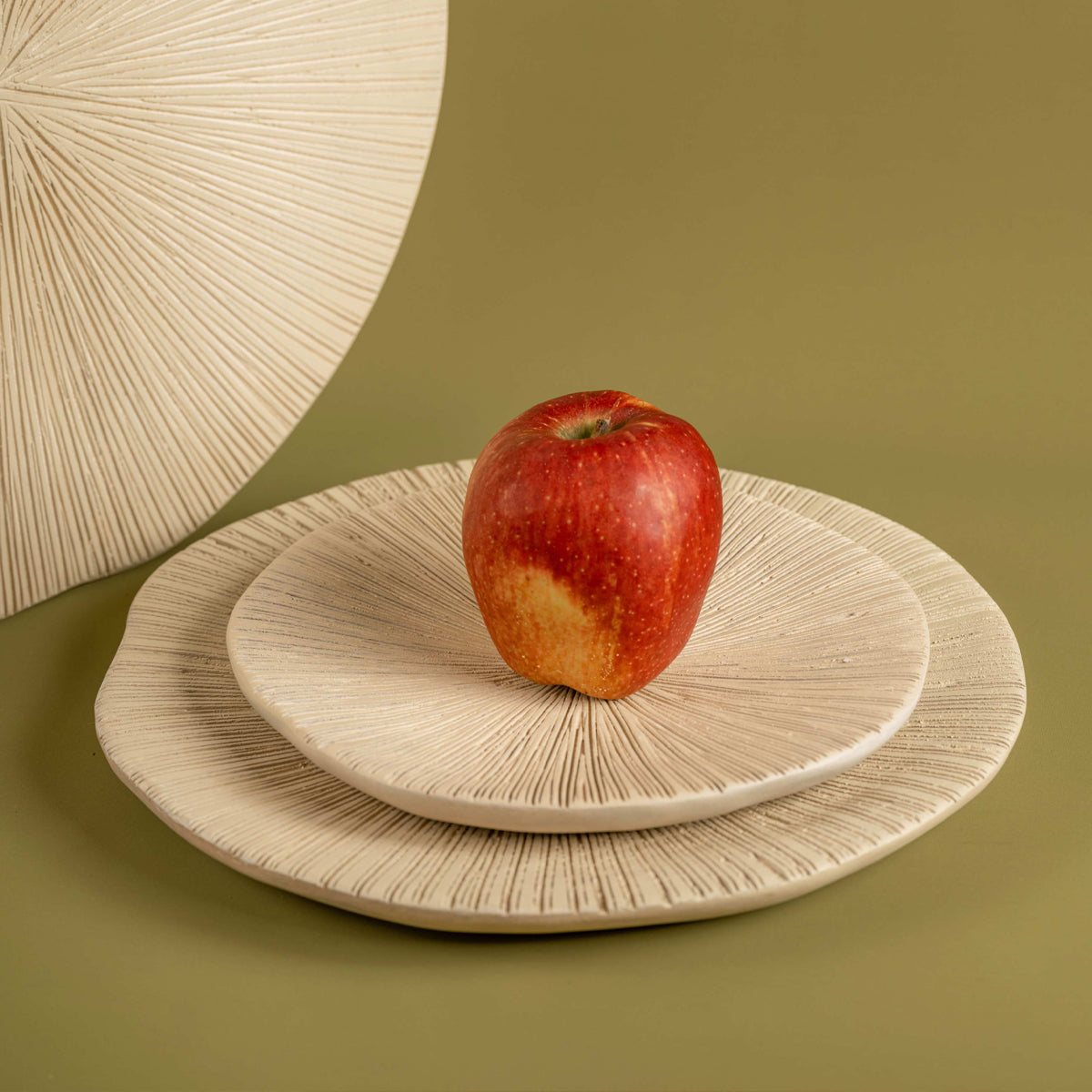 Kumud - Set Of 3 Textured Serving Platters