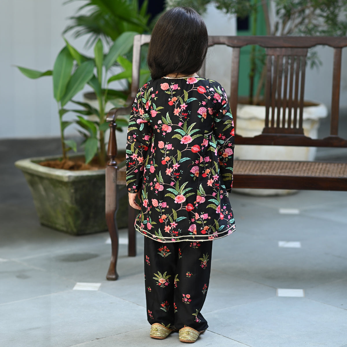 Aviana Gharara Set - Black Gul Anaar