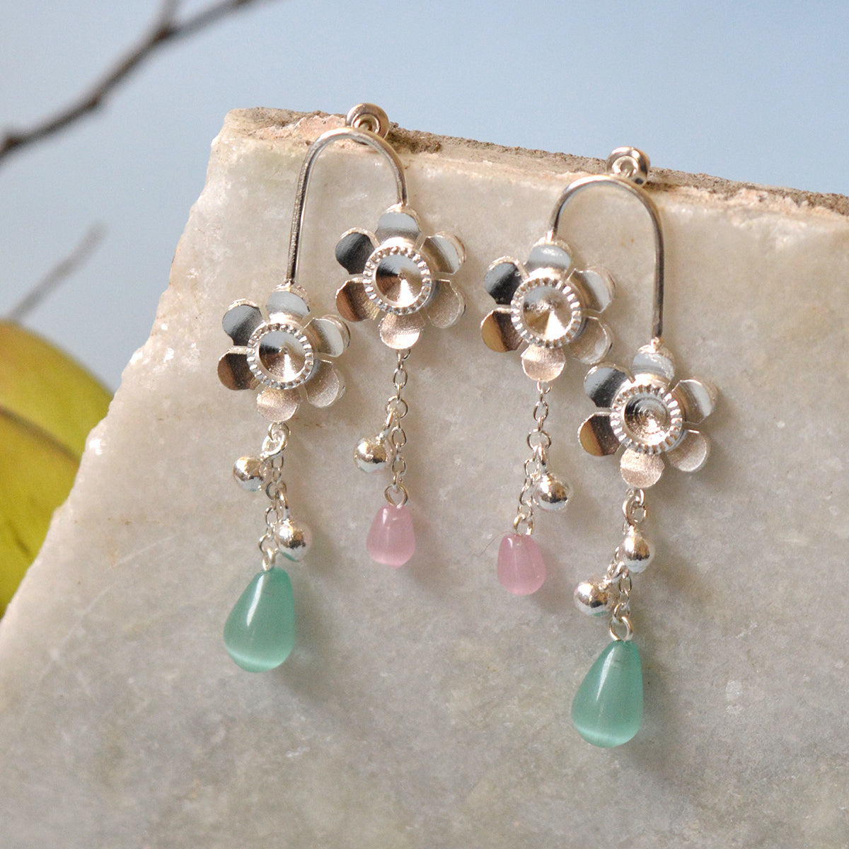 Brass Mogra Earrings