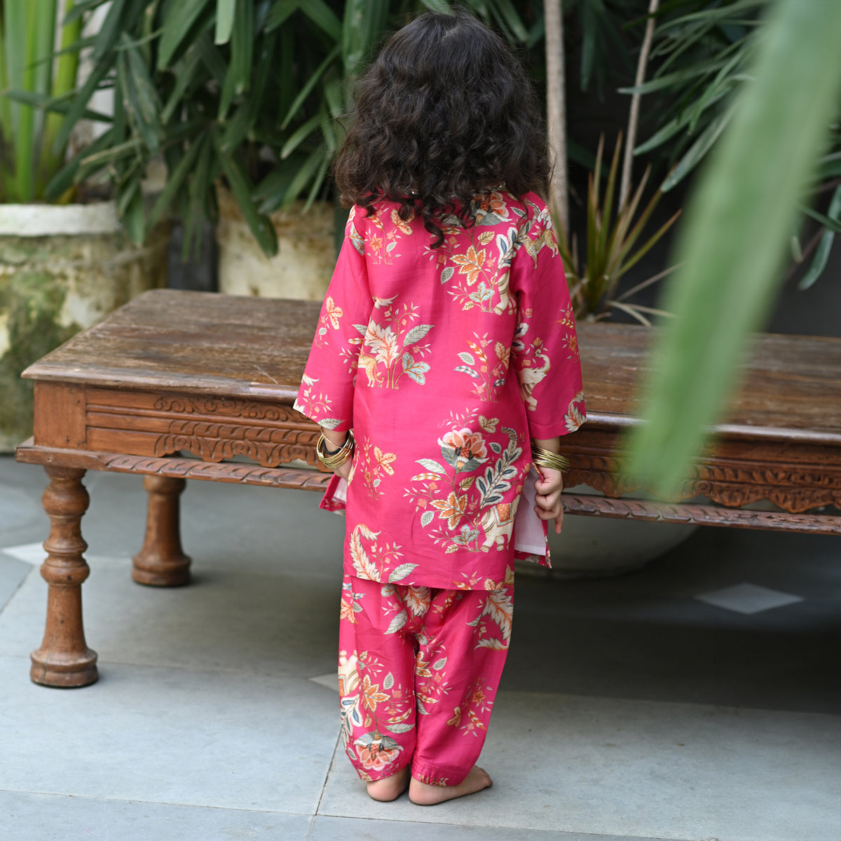 Shanzeh Sharara Set - Rust Junglle Reverie