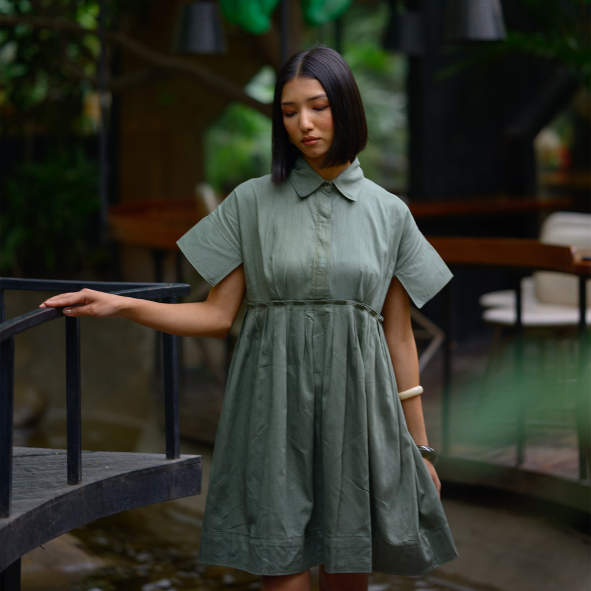 Sage Green Sunstep Short Dress