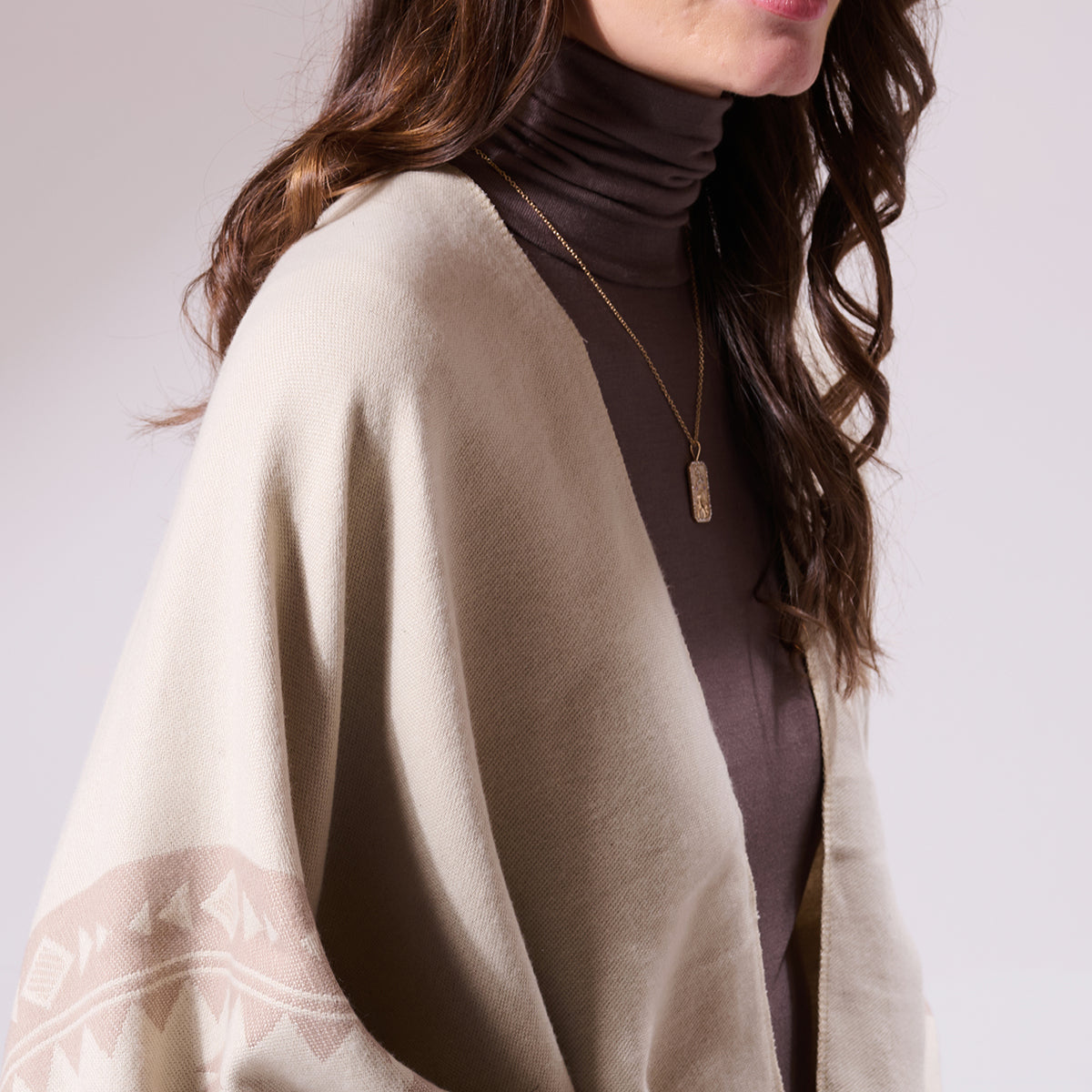 Charles Beige Heritage Cashmere Cape