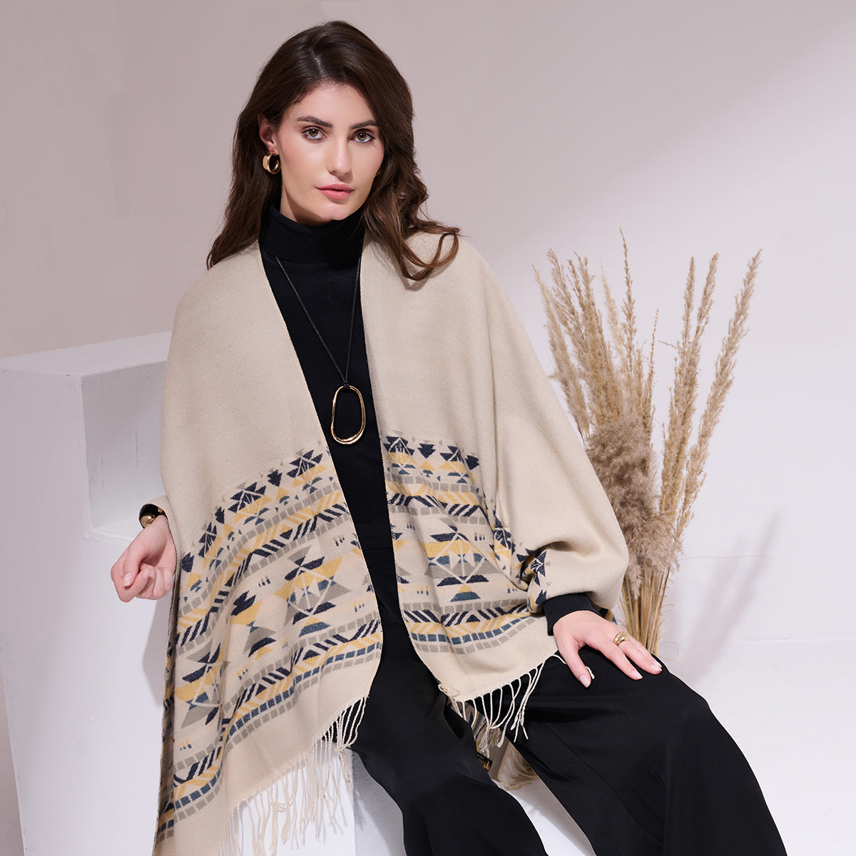 Kim Grey Heritage Cashmere Cape