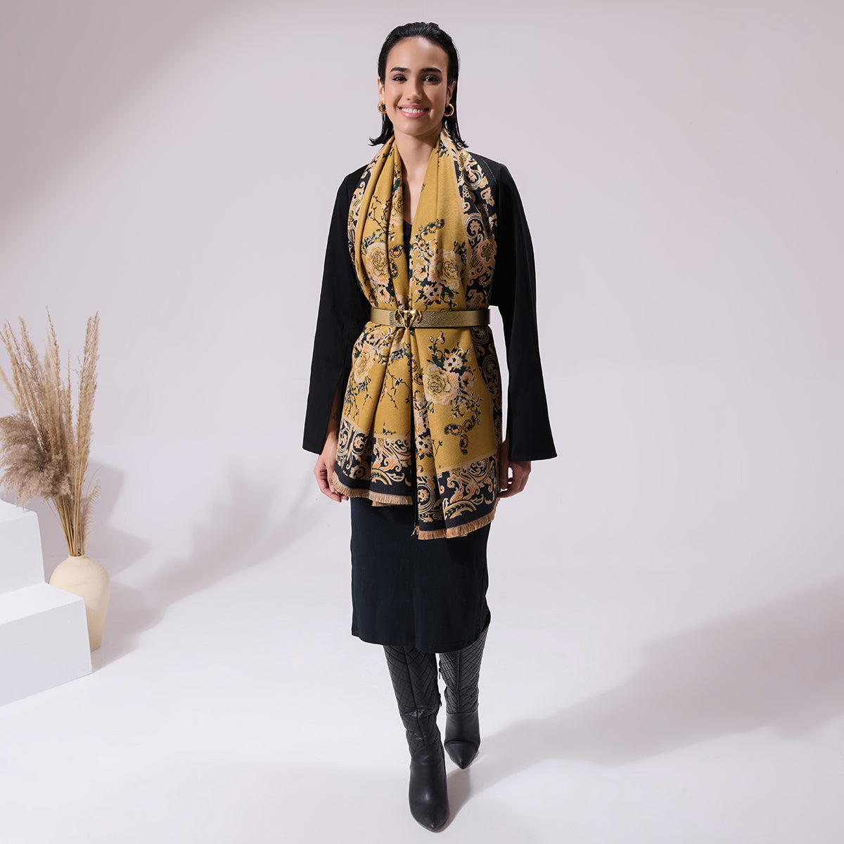 Nathan Mustard Heritage Cashmere Cape