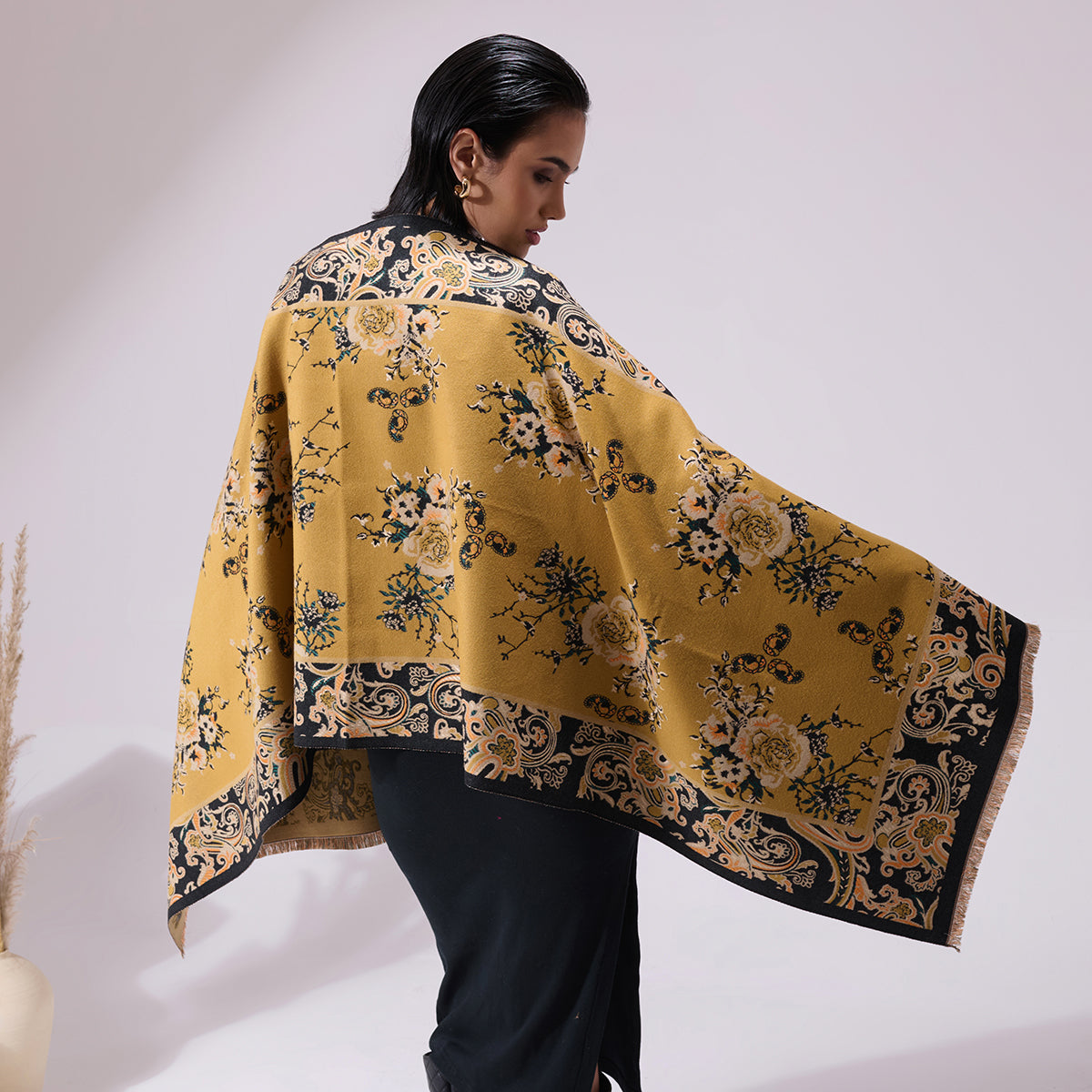 Nathan Mustard Heritage Cashmere Cape